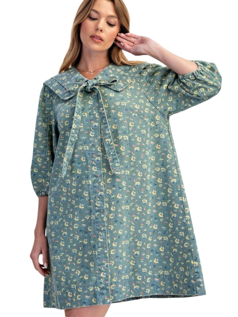 660:  EASEL NWT DRESS DIRTY DENIM (H30)